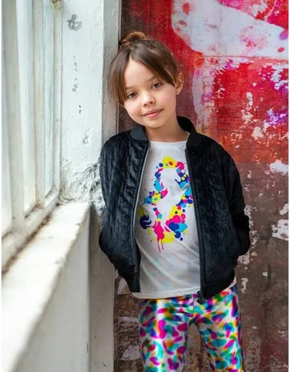 Appaman Girls Black Nikki Quilted Velour Bomber Jacket size 14